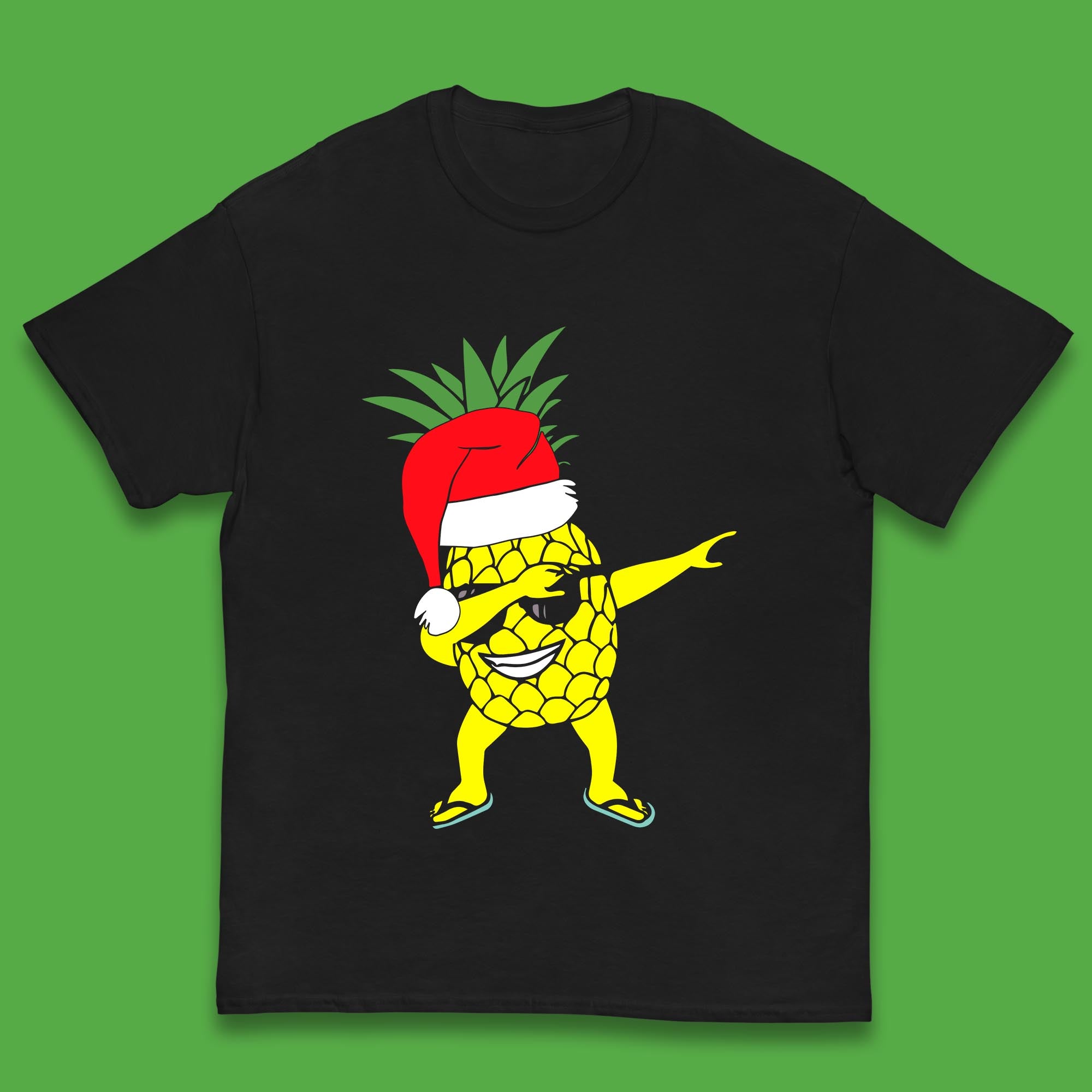 Dabbing Santa Pineapple Christmas In July Kids T Shirt 120