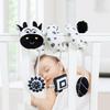 Animal-shaped Baby Stroller Hanging Pendants Cow Plush Stuffed Sensory Toy  Montessori Toys