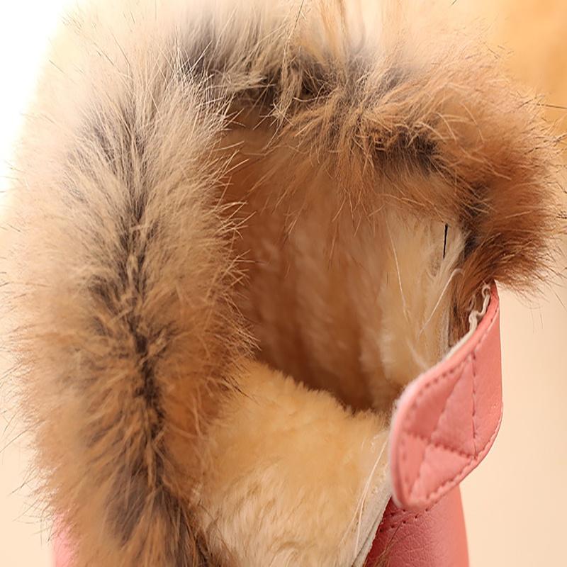 Kinder Baby Kleinkind Jungen Mädchen PU-Leder Winterstiefel Warm Schneeschuhe Stiefel Geschenk Für Gemütlichen Komfort Und Stilvolles Aussehen