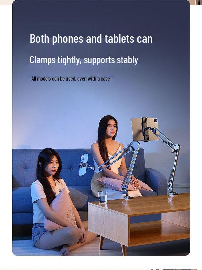 Universal Metal Bed & Desk Tablet Phone Holder for Overhead Viewing
