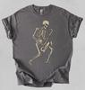 Vintage Saxophone Skeleton Shirt, Retro Sax Player Skeleton Tee, Jazz Music Skull Graphic, Saxophonist Gift, Unique Brass Instrument Shirt