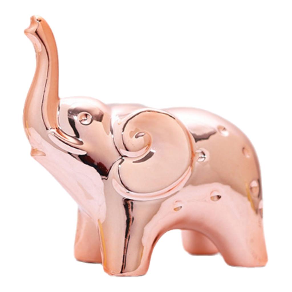 Elegant Ceramic Elephant Figurine As A Decorative Accent For Home And Office Spaces