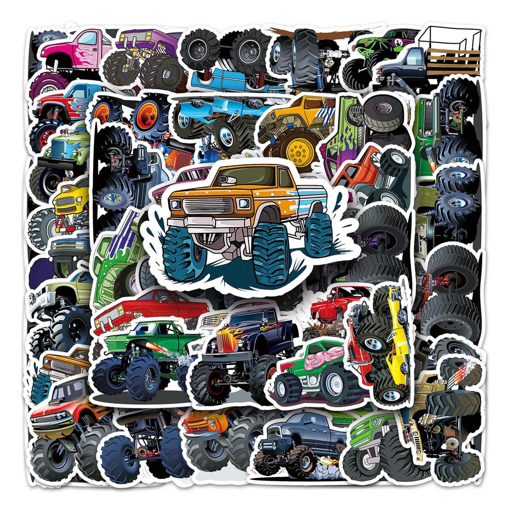 50 Large Bike Graffiti Personalized Cool Children's Car DIY Water Cup Mobile Suitcase Stickers Waterproof
