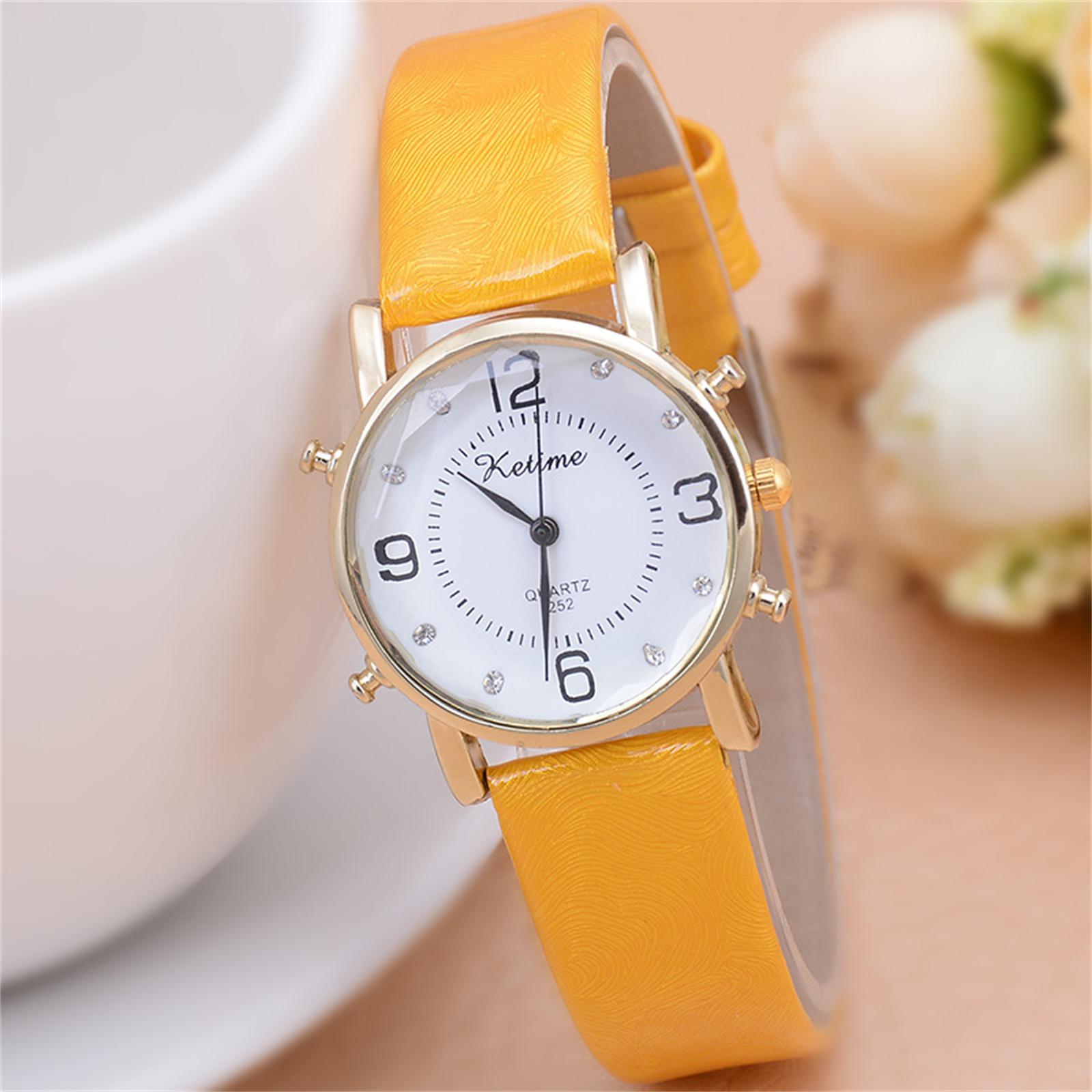 

Женские модные кожаные часы One Size