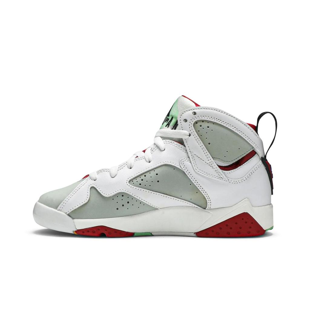 Air Jordan 7 Retro BG 'Hare' (Unisex) White / True Red-Light Silver-Tourmaline Kids' Basketball Shoes 304774 125