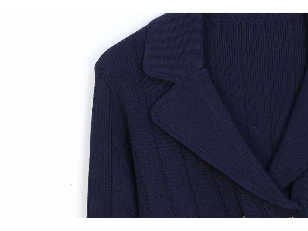 Elegant French V-neck Knit Fishtail Dress - Spring/Summer