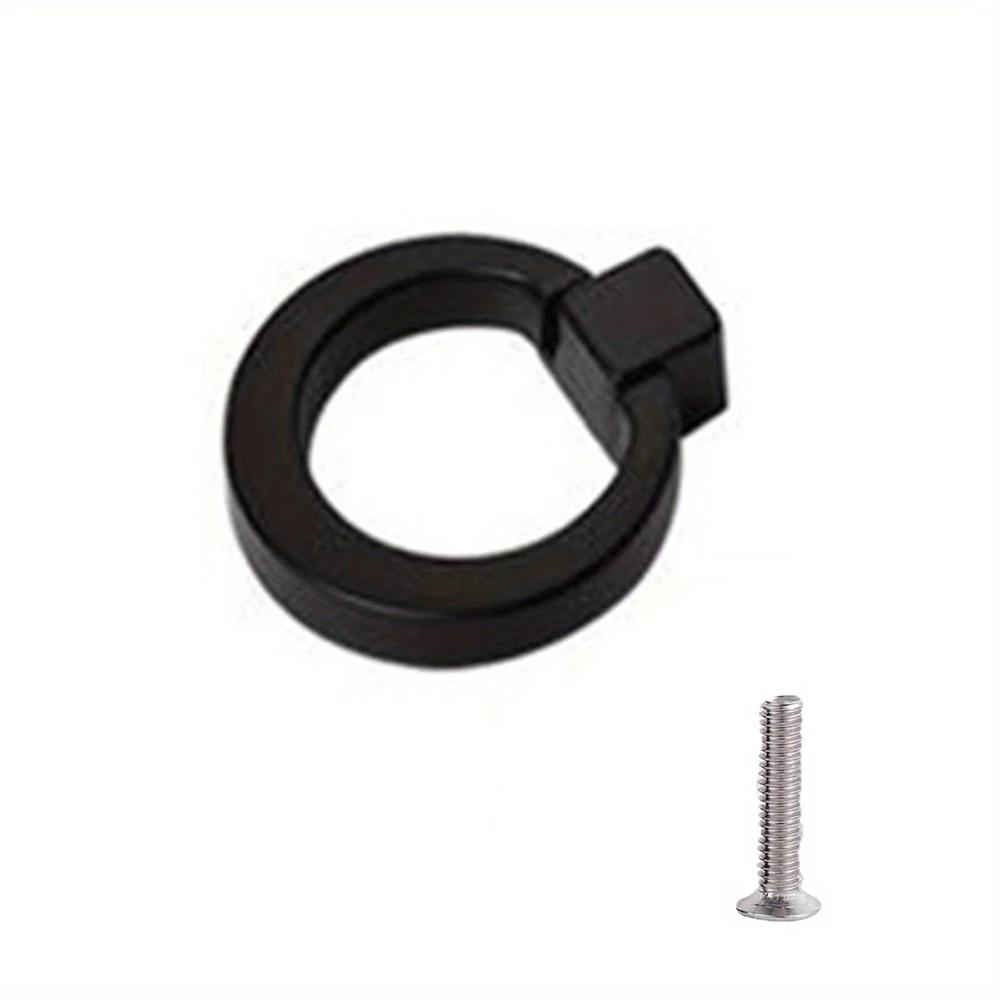 

1/2/4PCS-Household circular ring drawer handle, black ring single hole handle, metal handle for cabinets and wardrobes