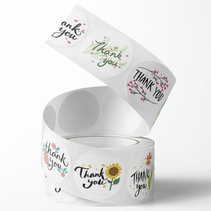 500pcs Simple white, thank you for the handmade decorative stickers. Thank you for ordering my store label stickers.Mother's Day