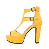 Fashion Summer Sexy T-Strap Sandals For Women Platforms Super High Heels Wedding Office Sandals Shoes Woman Zipper Gladiator Sandals