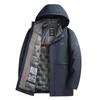 Jachetă de iarnă pentru bărbați, cu glugă, stil casual, groasă, din bumbac, Parka, rezistentă la vânt, caldă, cu glugă, mărime Plus