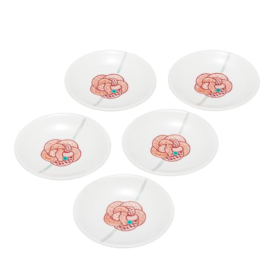 

Kutani ware Iwataya Kutani ware Set of plates (size 4) with red-glazed Mizuhiki pattern Taishigama K8-95