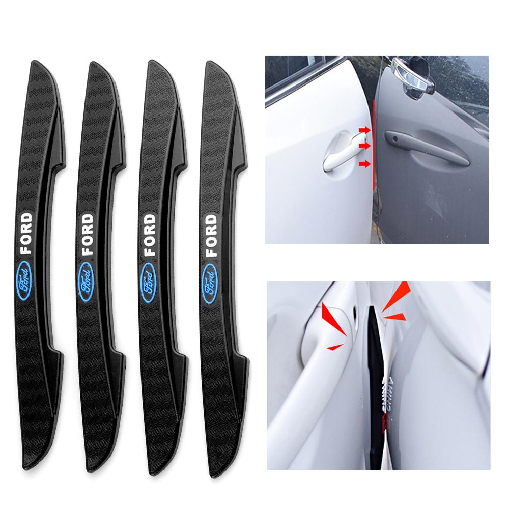 4PCS Car Door Edge Anti-collision Protection Strip Rearview Mirror Guard Sticker For Ford Mustang FOCUS 2 Mondeo Fiesta Kuga MK2