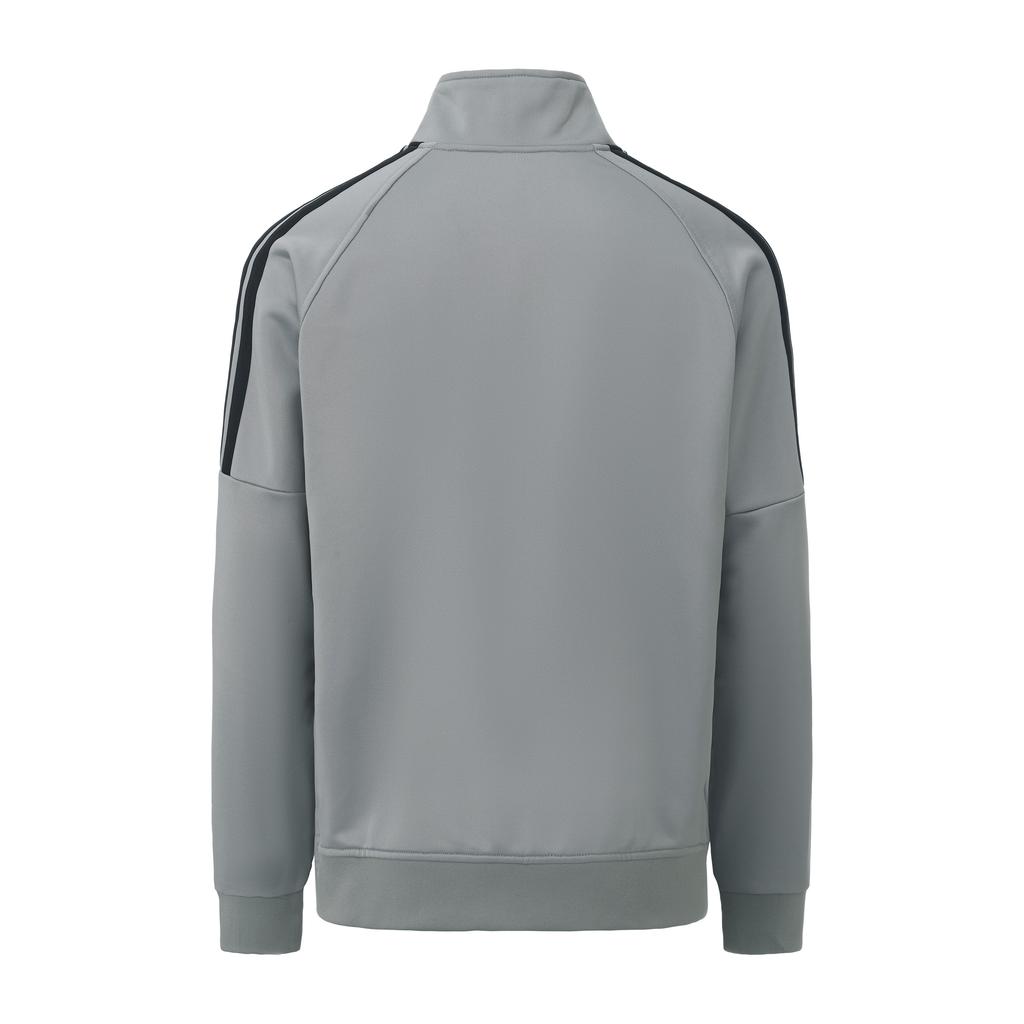 Adidas Boxen 3-Streifen Klassisch Retro Gerade Beine Trainingsanzug Jacke Set Unisex Trainingsanzüge Grau TR30JR1BX-GYB+TR30PR1BX-GYB