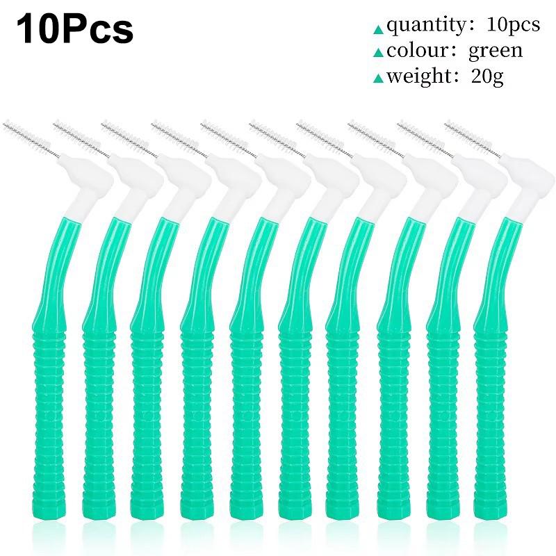 Replaceable Interdental Brush With Dust Cover Soft Mini Brush L-type Tooth Floss Cleaning Between Teeth Oral Care Toothpicks