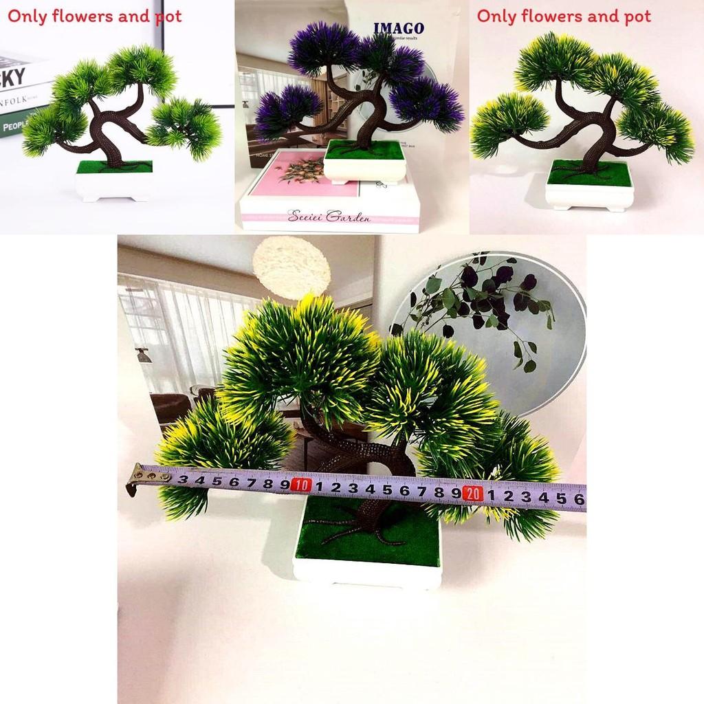 Simulierter Pinus Hwangshanensis Bonsai Grüne Pflanze für Schreibtisch Büro Heimdekoration