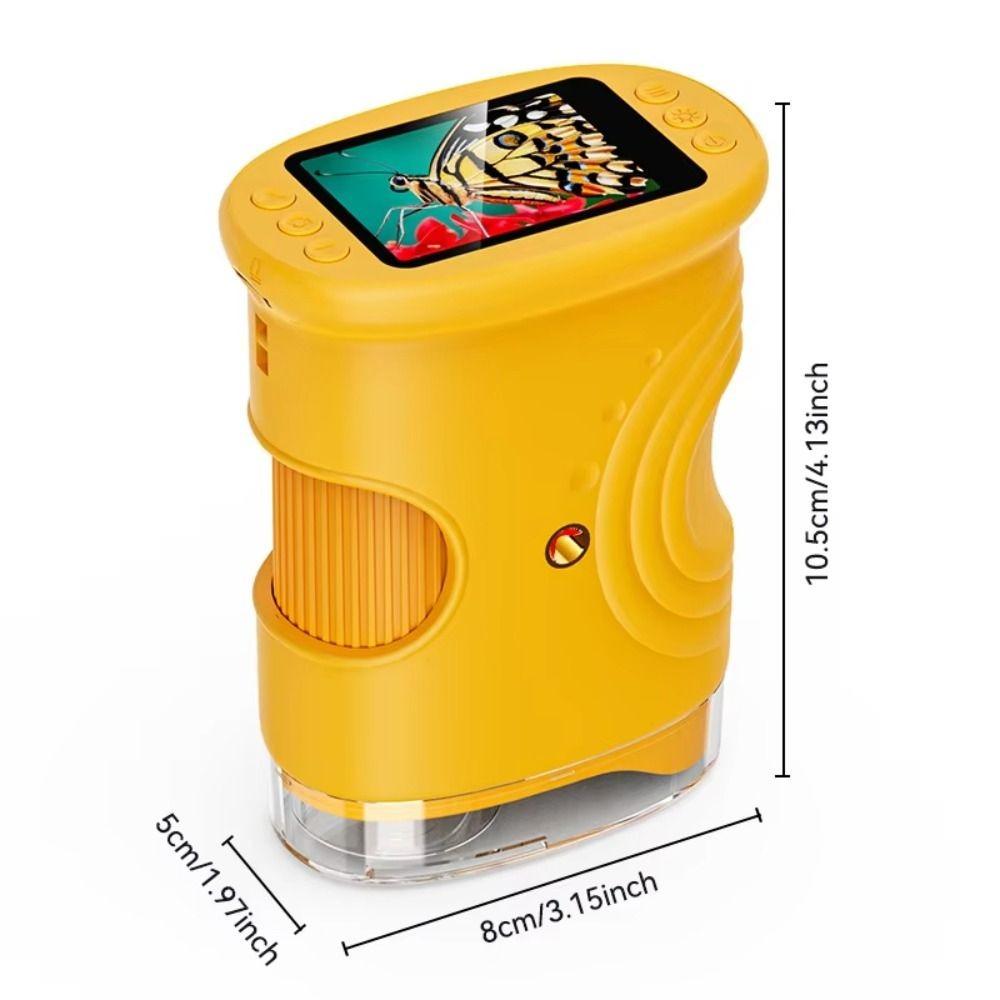 Portable Handheld Digital Microscope 2.4 Inch IPS Screen Mini Microscope  Scientific Experiment