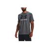 Under Armour Letter Logo Print T-Shirt Men Tops Gray 1370729-012