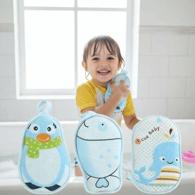 Aufhängbares Design Baby-Badeschwamm Cartoon-Tiere Kleinkind-Badreinigerbürste Kleinkind-Baden