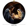 2D Acrylic Jesus Nativity Scene Pendant Christian Tree Ornament The Birth Of Jesus Pendant Home Navidad Decor New Year Xmas Gift