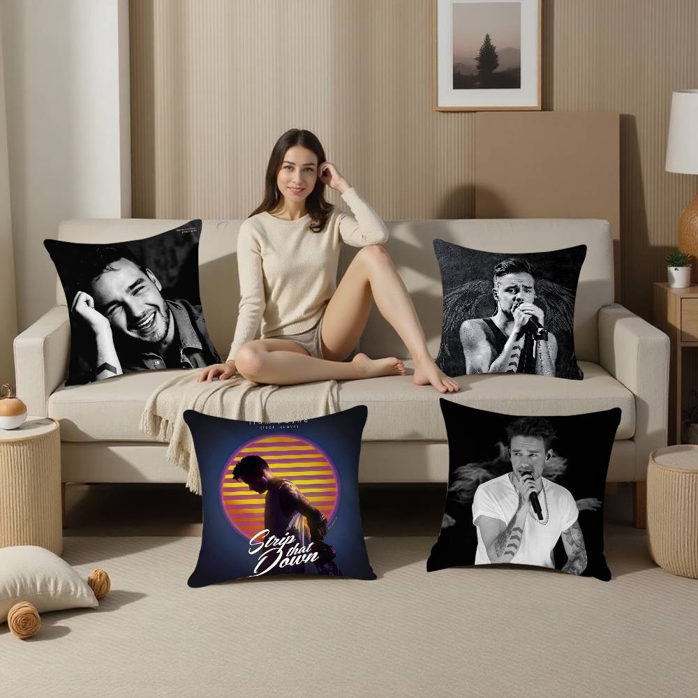 Singer L_Liam Payne Pillow Case Sofa Living Room Bedroom Double-sided Printing Square Cushion Nap Time Pillow Case