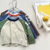 Kids Girls Shirts Clothes Korean Autumn Boys Color Block Loose Fit Long Sleeve Fashion Children Clothing