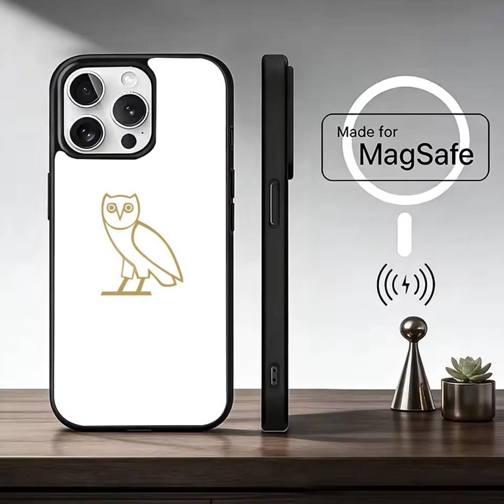 Drake OvO OWL Phone Case For iPhone17,16,15,14,13,12,11 Plus,Pro Max Magnetic For Magsafe Wireless Charging