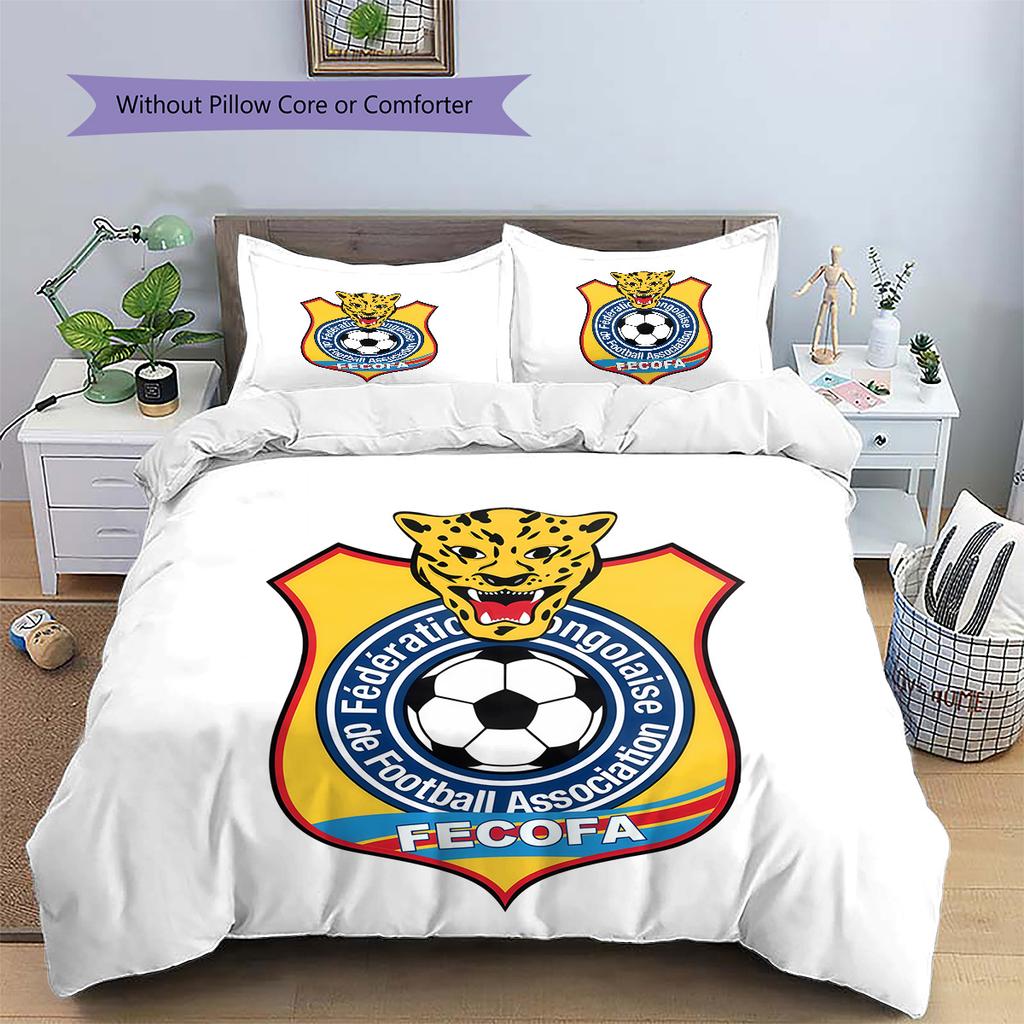 Les Léopards Pattern Bedding Quilt Set Home Decoration Gift (1 * duvet cover + 2 * pillowcase without core)
