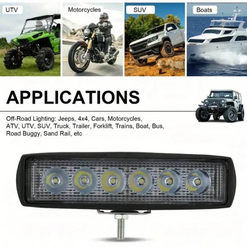 1/2 Set 18W 6-LED Off-Road Light Bar - Waterproof