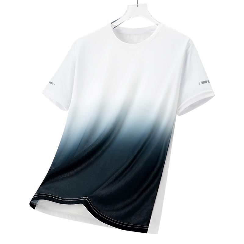 Men's Quick-Dry Elastic Short-Sleeve Sports Vest & T-Shirt for Basketball, Tennis, Running