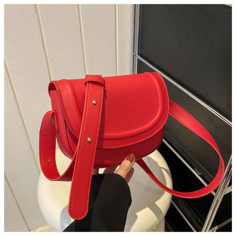 Women's Shoulder Bag New Retro Simple Versatile Wide Shoulder Strap Bag Casual Girl Fashion Trendy Armpit Bag