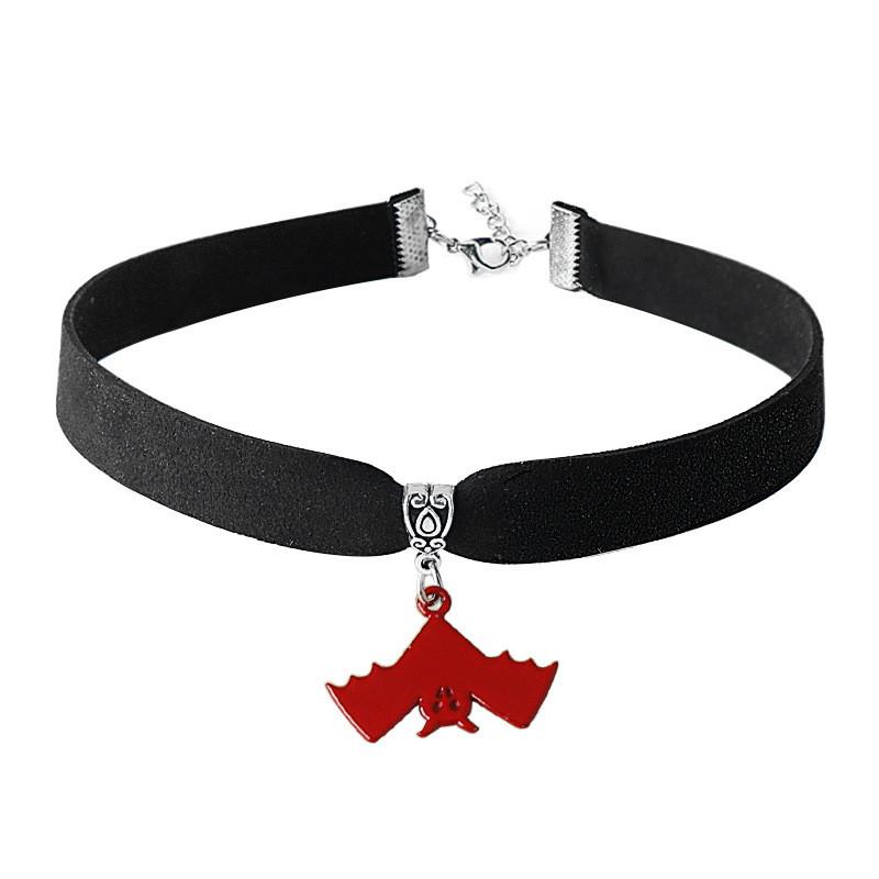 Punk Gothic Skull Cross Necklace With Bat Spider Alloy Pendant For Halloween