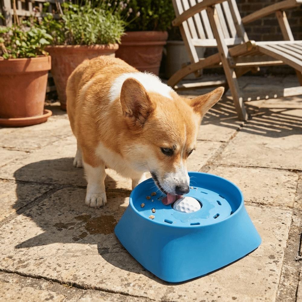 Non-Slip Dog Liquid Lick Bowl Large Capacity Anti-Spill Slow Feeder Dog Bowl Anti-Choking Rolling Ball Dog Licking Toy Ice Cream