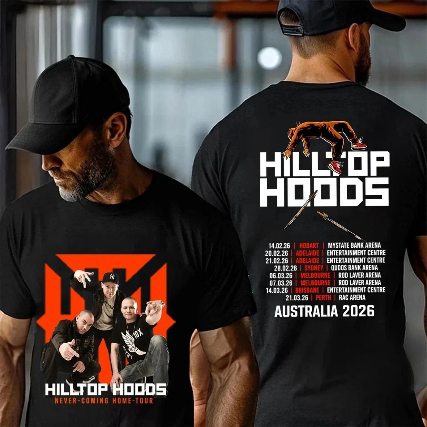 2026 Hilltop Hoods Мировой Тур Фан-Мерч Топ Подарок_ Футболка из Чистого Хлопка. Удобный и дышащий S чёрный