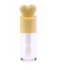 Tubos Criativos Fofos em Formato de Coração para Gloss Labial Transparentes Vazios Tubos Cilíndricos DIY para Bálsamo Labial 4ml com Aplicador Frasco de Batom Recarregável