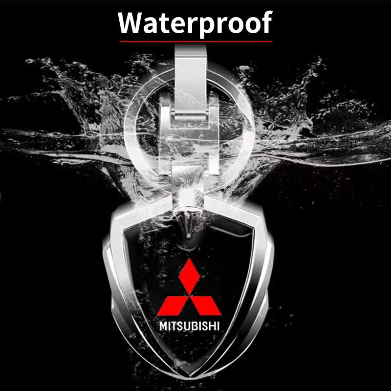 3D Metal Men Key Rings Car Emblem Keychain Car Accessories For Mitsubishi ASX Lancer L200 Pajero Sport Attrage Mirage Eclipse