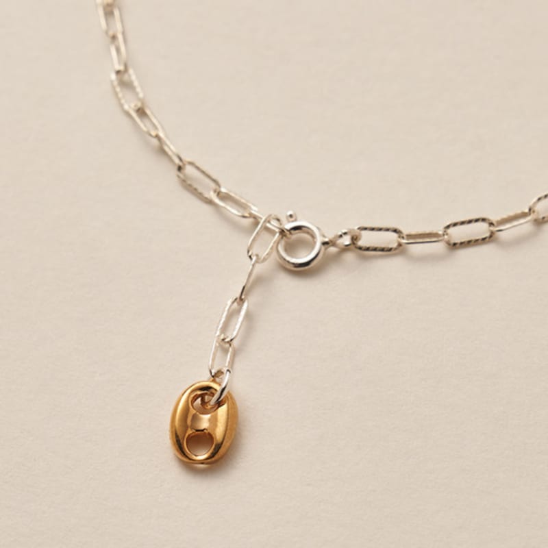 

liersi Dante 1 clip chain anklet All Gold