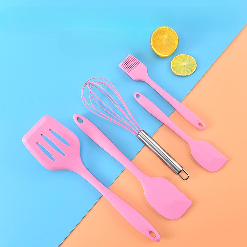 Silicone Kitchenware All-inclusive Five-piece Set Baking Five-piece Set Kitchenware Full Set Shovel Silicone Shovel Oil Brush Egg Beater