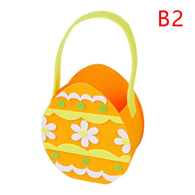 3D Bunny Soft Felt Candy Tote Bag Easter Gift Storage Basket Egg Hunt Party Bag for Gifting