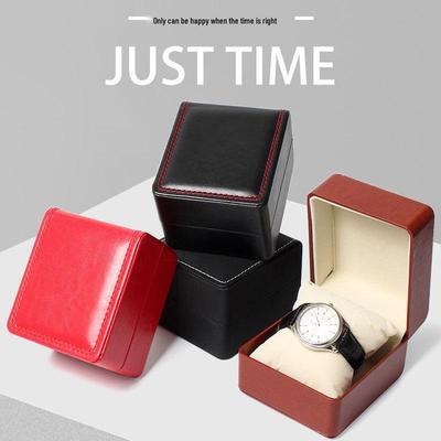 Green Round Corner PU Leather Watch and Jewelry Box