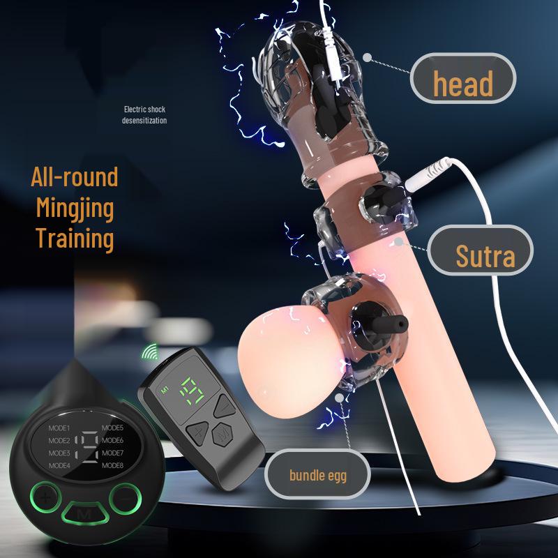 SM Choc Électrique Dispositif d'Entraînement Érotique pour Désensibilisation et Endurance du Pénis