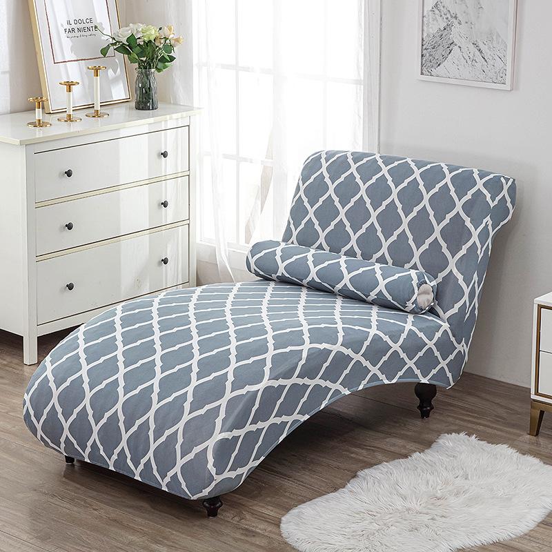 Stretch Armless Chair Protective Cover Elastic Velvet Chaise Longue Cover Sofa Bed Armcair Slipcovers Home Living Room Decor