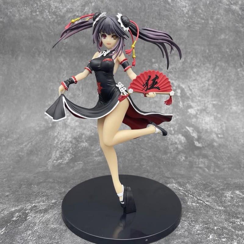 Exquisite Date A Live Kurumi Tokisaki Model Figure In Elegant Cheongsam Kimono Outfit
