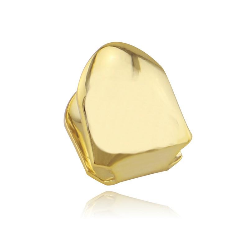 Gold-Plated Hip Hop Single Tooth Cap in European and American Fashion Style