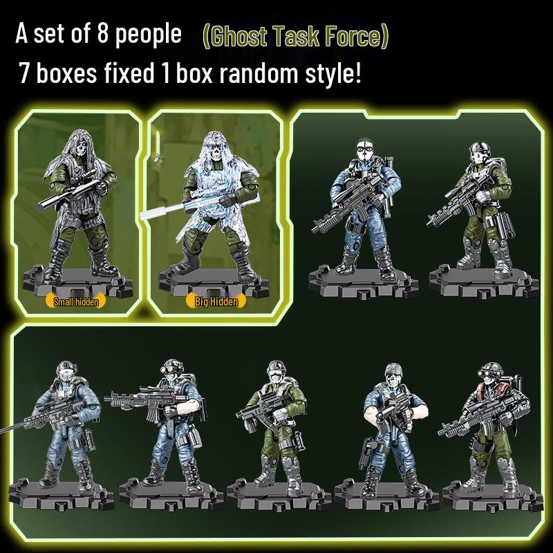 Movable Military Minifigure Building Blocks for Boys