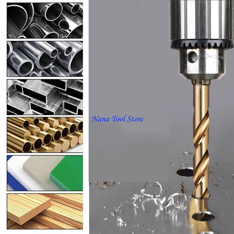 31GJ Round Shank Reduced Twist Drill Bits Cobalt HSS Hole Cutter Drilling Tool For Wood Iron Stainless Steel Aluminum Metal