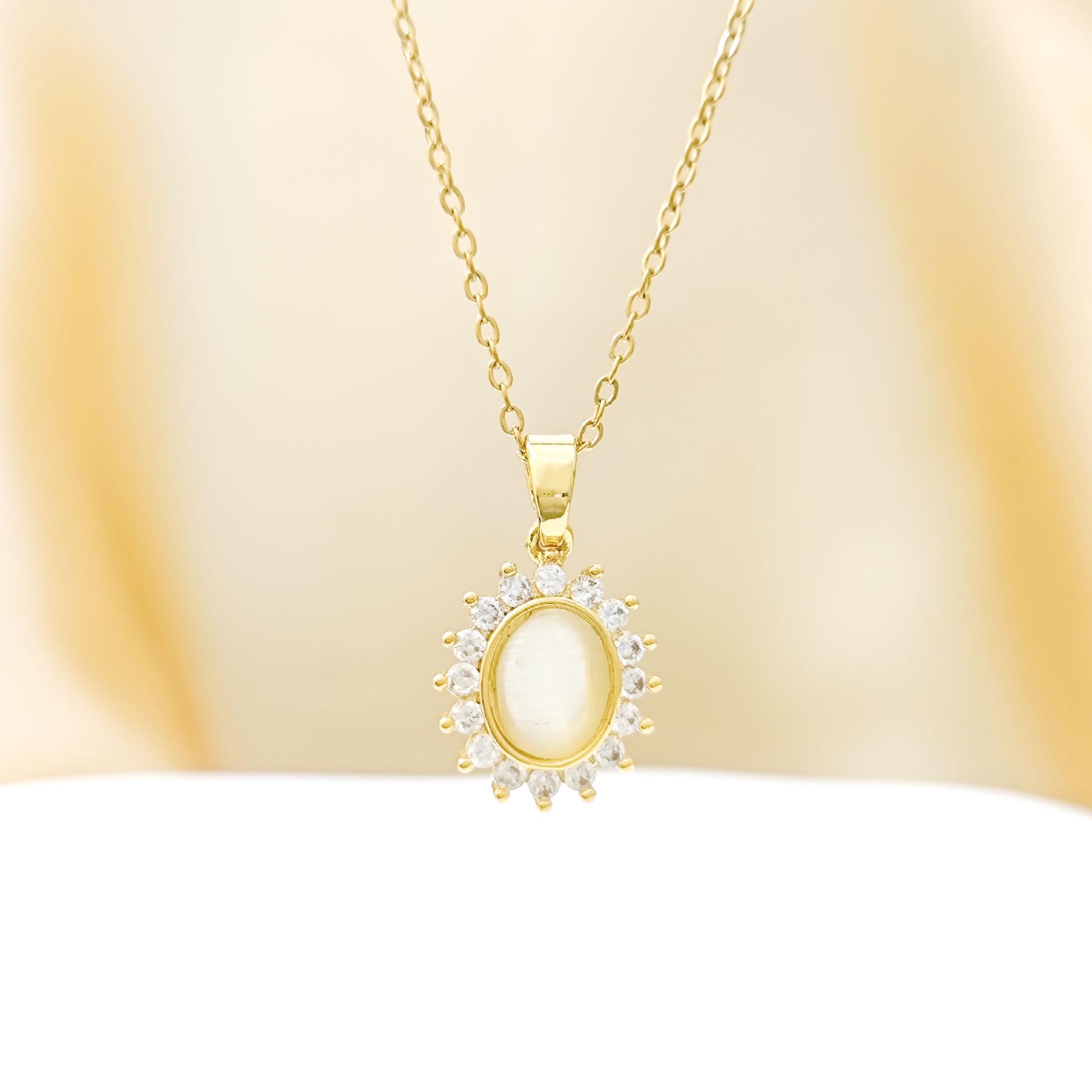 Exquisite Women s Titanium Steel Zircon Necklace - Popular Japanese-Korean Minimalist Style