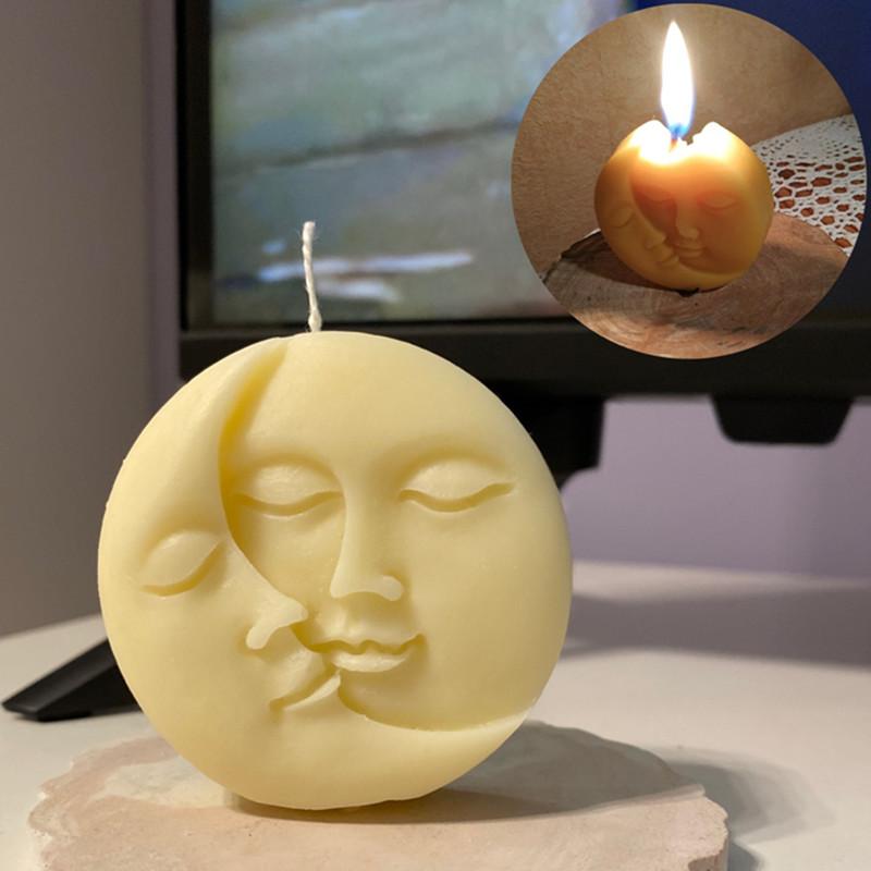 1PC Face Style Silicone Soap Mold Moon Design for Handmade Ornament Plaster Candles Jewelry Handicraft Mould Diy Candle Mold