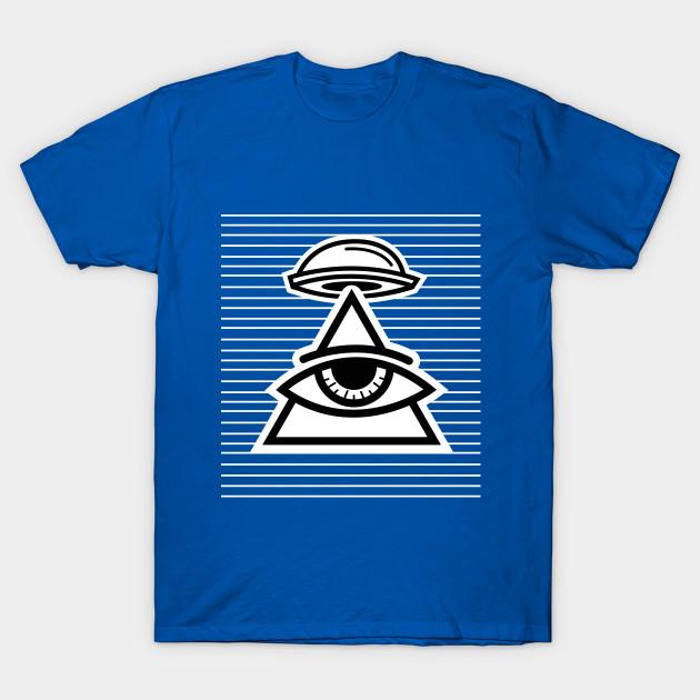 Unisex Fashion TShirt Illuminati Ufo Print TShirt Plus Size S-5XL T-Shirt 100%Cotton Tops O Neck Short Sleeve Tees