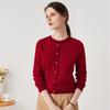 Zhaojun Autumn/Winter Round Neck Mock Placket Pure Cashmere Sweater