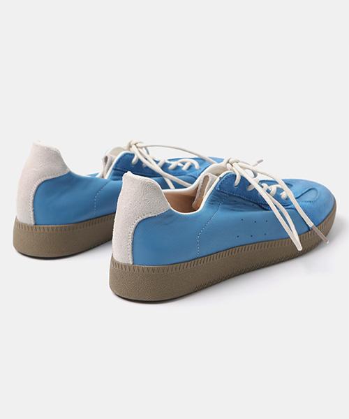 Wetheroad Wtrd3127 Rindsleder gewaschen Bundeswehr Sneaker Himmelblau